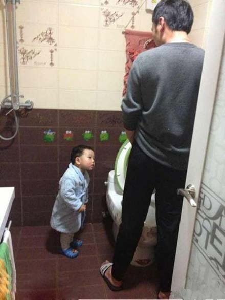 爸爸，你的好大哦！
