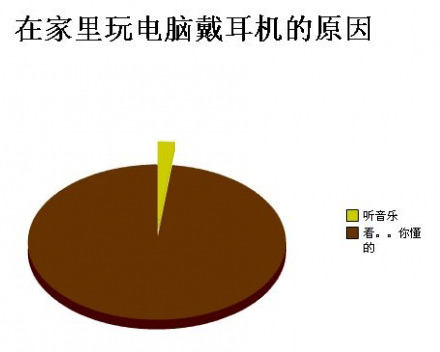 在家里玩电脑戴耳机的原因。