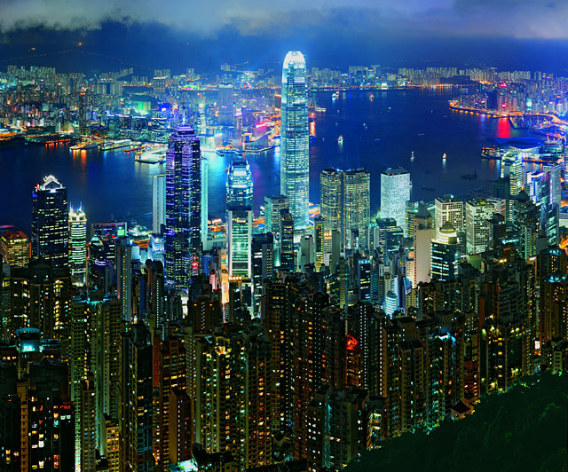 香港 太平山頂夜景