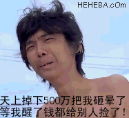 可怜啊,天上就掉500快吧.(日元)