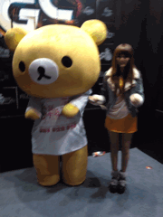 美女与卡通互动5