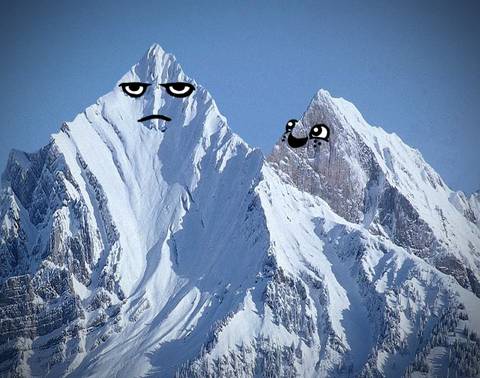卡通雪山