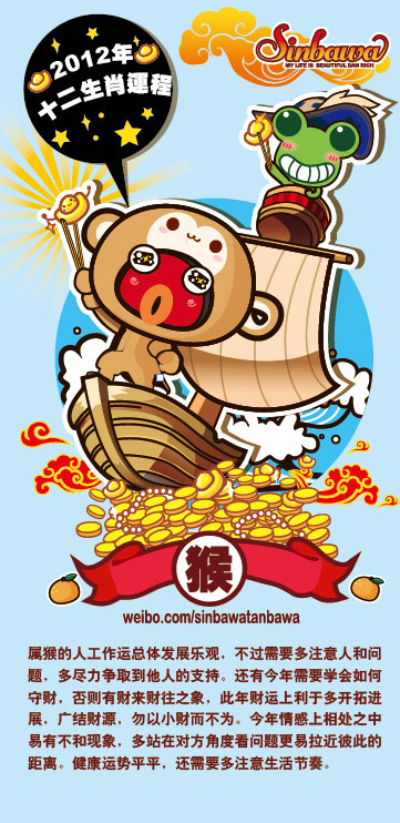 2012龙年 属猴运程