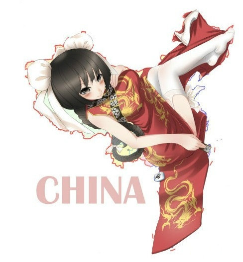 含羞卖萌的卡通妹妹