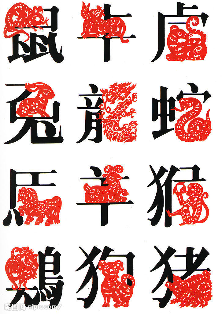 传统年画版十二生肖图片