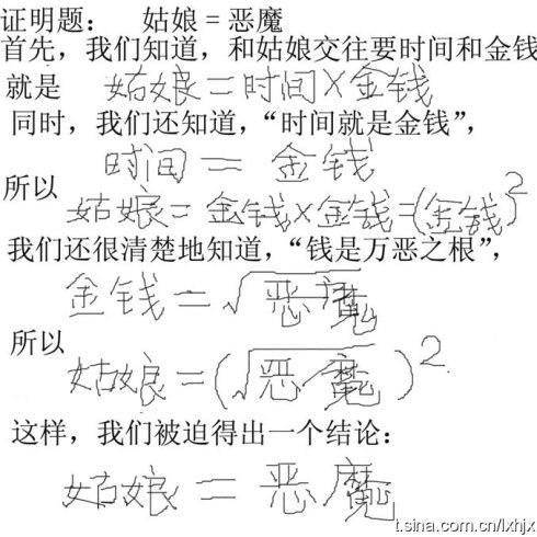 数学公式解读汉字含义