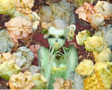 用蔬菜作画的桔多淇（JuDuoqi）